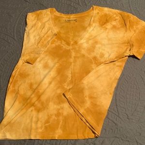 American Giant Classic Relaxed V-Neck Tee Mango Mojito Tie Dye XL EUC